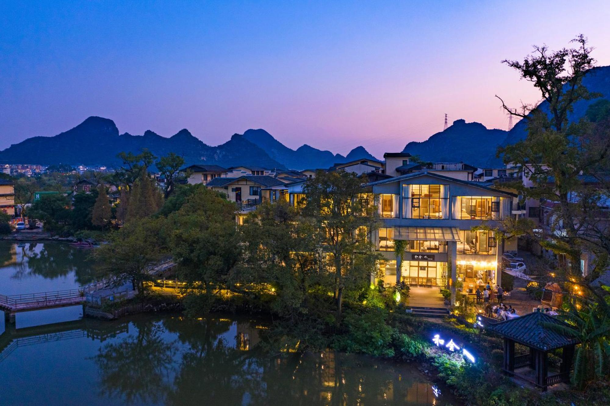 Guilin Heshe Lakeside Resort-Free Pick Up Service Stay Two Nights المظهر الخارجي الصورة